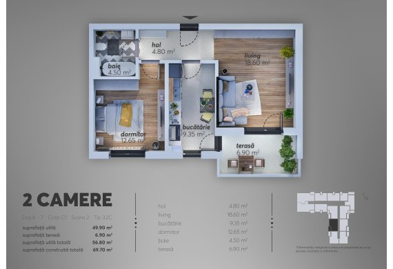Apartament 2 Camere - C1.3.2C