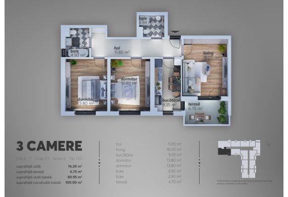 Apartament 3 Camere - C1.1.2D