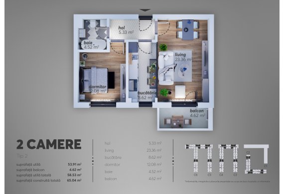 Apartament 2 Camere - C3.2